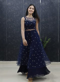 Tulip-Fancy Overcoat Lehenga Set